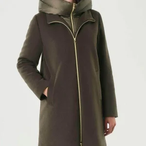 giaccone in panno soft imbottito