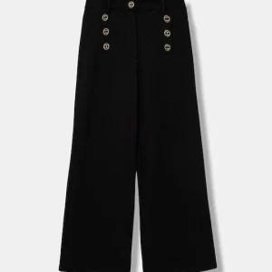 pantalone con bottoni logati