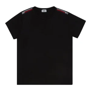 t-shirt con logo spalla