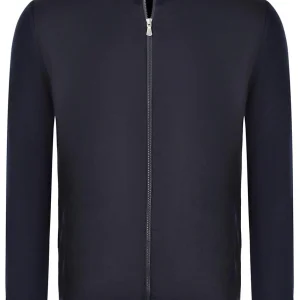 felpa full zip in misto cashmere