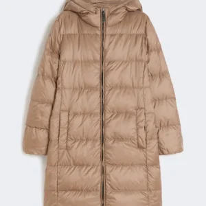 piumino midi in tela tecnica