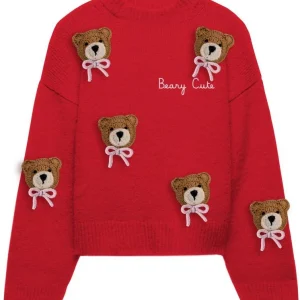 Maglione con applicazione orsetti