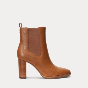 stivaletto in pelle martellata