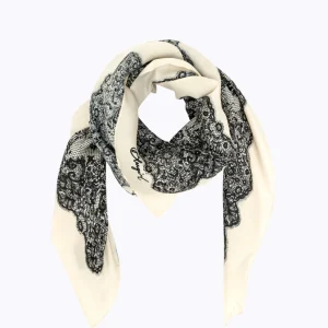 sciarpa con stampa pizzo