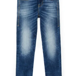 jeans in denim con toppa