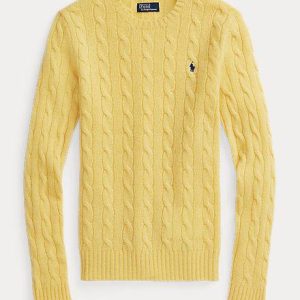 maglia a trecce in lana e cashmere