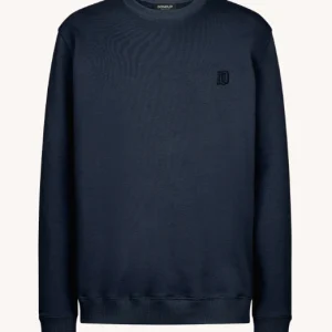 felpa con logo in tono sul petto