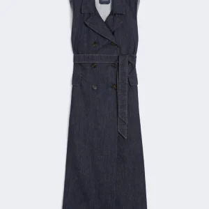 gilet lungo in denim