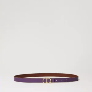 Cintura reversibile in pelle