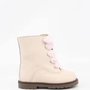 stivale con lacci in raso