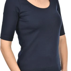 t-shirt con ampio scollo