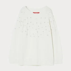maglia in misto lana con strass