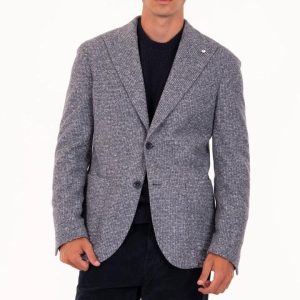 Giacca in jersey di cotone e lana vergine