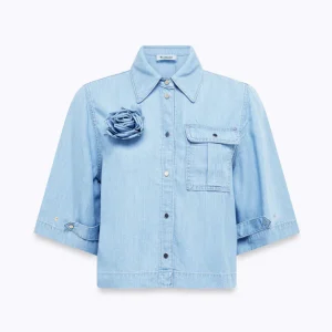 camicia boxy in denim