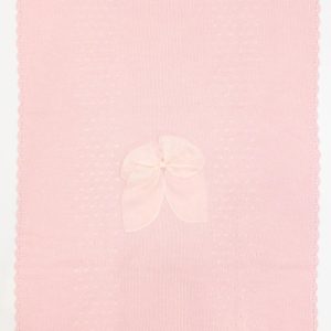 Coperta in lana diamante con fiocco