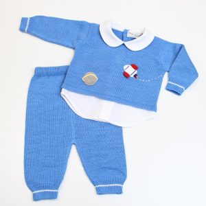 COMPLETINO in cotone CON RICAMO