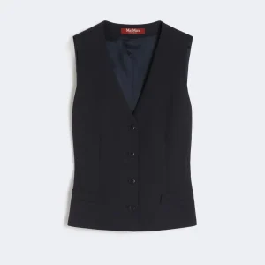 gilet in crèpe di lana