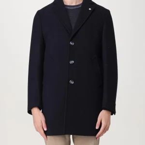cappotto monopetto blu