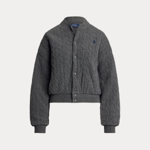 giacca bomber in lana e cashmere