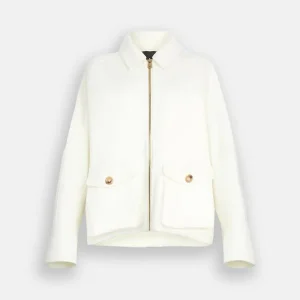 caban in lana con frange