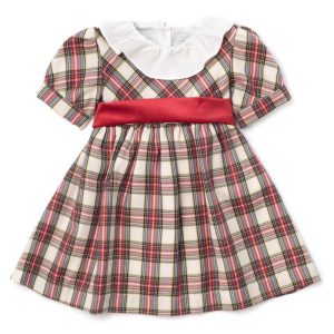 Abito in tartan con cinta
