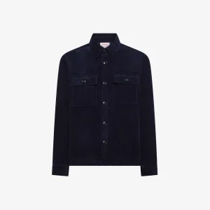 camicia overshirt in velluto