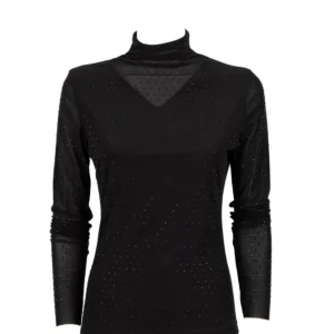 maglia in tulle trasparente