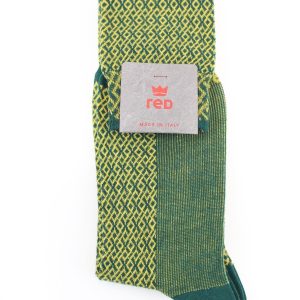 calza jacquard micro rombi