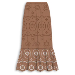 gonna con ricami sangallo