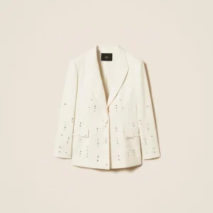 blazer con ricamo a mano