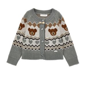 cardigan orsetto jacquard