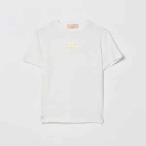 t-shirt con logo oro