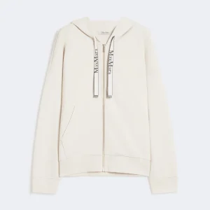 felpa con zip in jersey tecnico