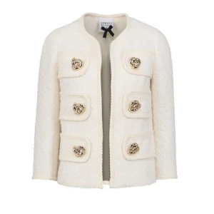 giacca con bottoni gioiello