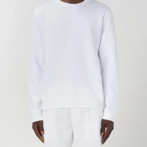 felpa con logo in tono sul petto