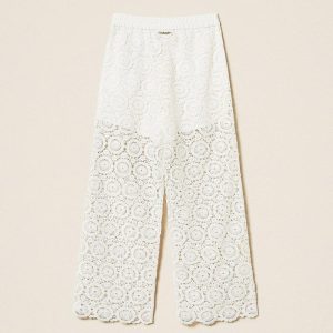 pantalone in pizzo macramè