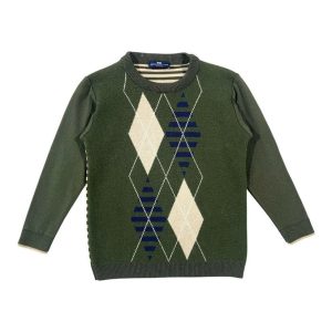 maglioncino con fantasia in contrasto