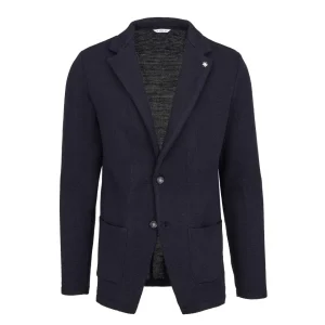 giacca in maglia con logo