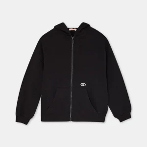 felpa con cappuccio e zip