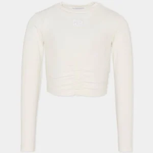 t-shirt cropped con logo