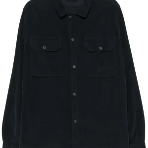 camicia abbottonata in velluto