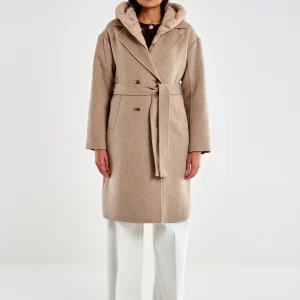 cappotto con inserti piumino