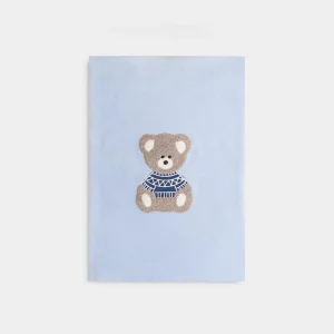 copertina in ciniglia azzurra