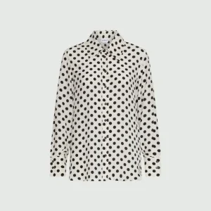 camicia in seta stampata