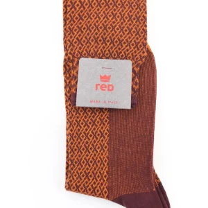 calza jacquard micro rombi