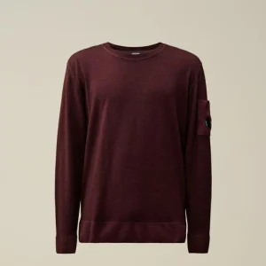 maglia in lana merino con logo