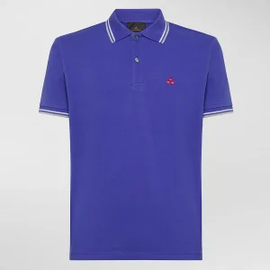 polo con contrasto al collo