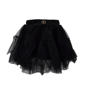 gonna in tulle con logo