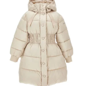 piumino lungo con cappuccio