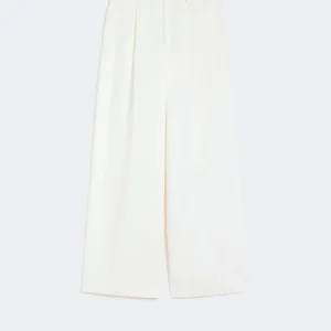 pantalone ampio in cotone e lino